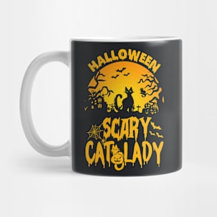 Halloween Cat Lady Mug